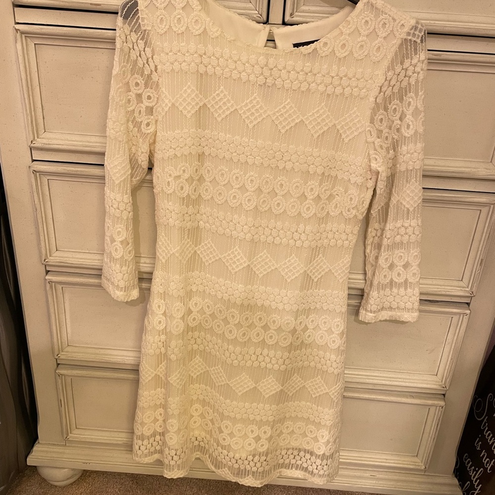 AS U WISH white lace dress